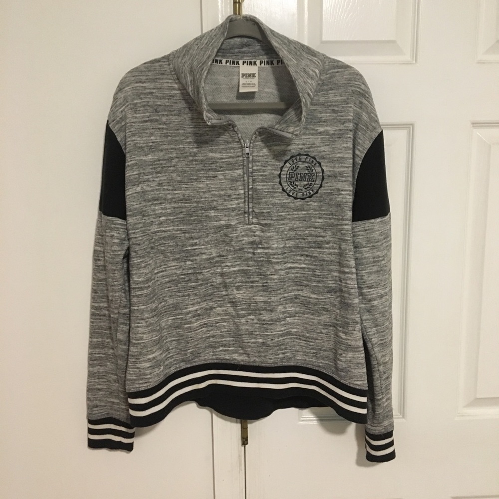 Pink half zip sweatshirt